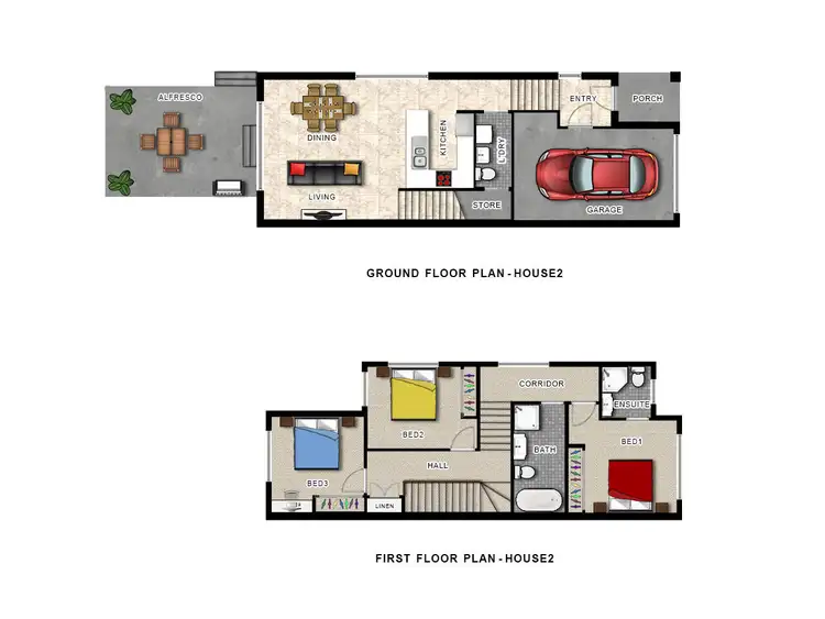 Floorplan of Homely semi-detached listing, 8 Redgum Road, Albion Park NSW 2527