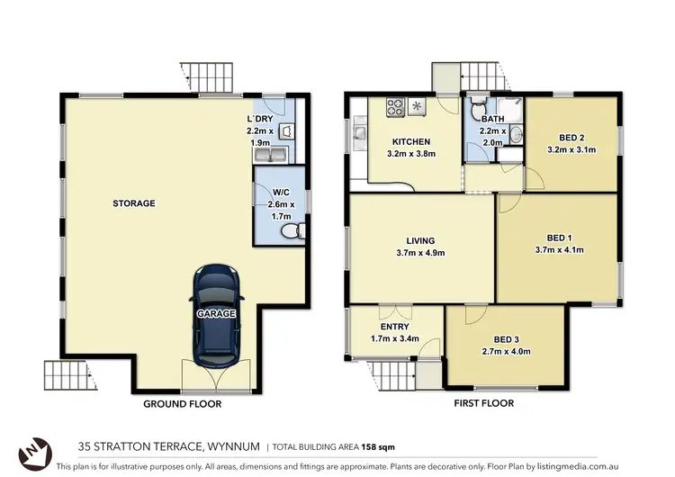 Floorplan of Homely house listing, 35 Stratton Terrace, Wynnum QLD 4178