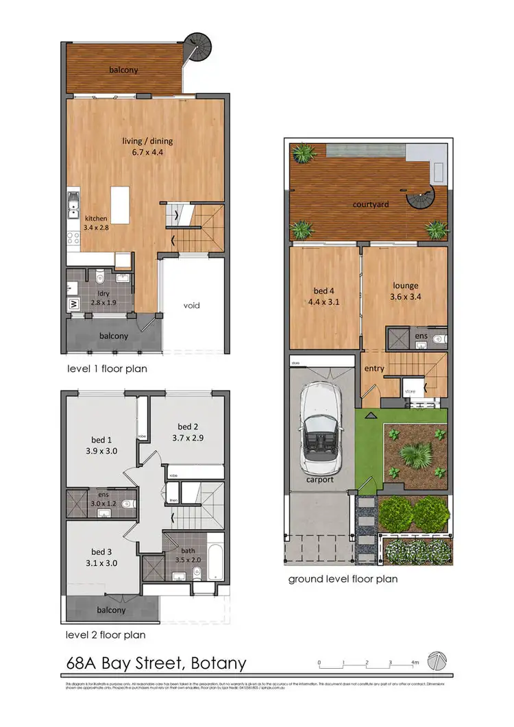 Floorplan of Homely townhouse listing, 68A Bay Street, Botany NSW 2019