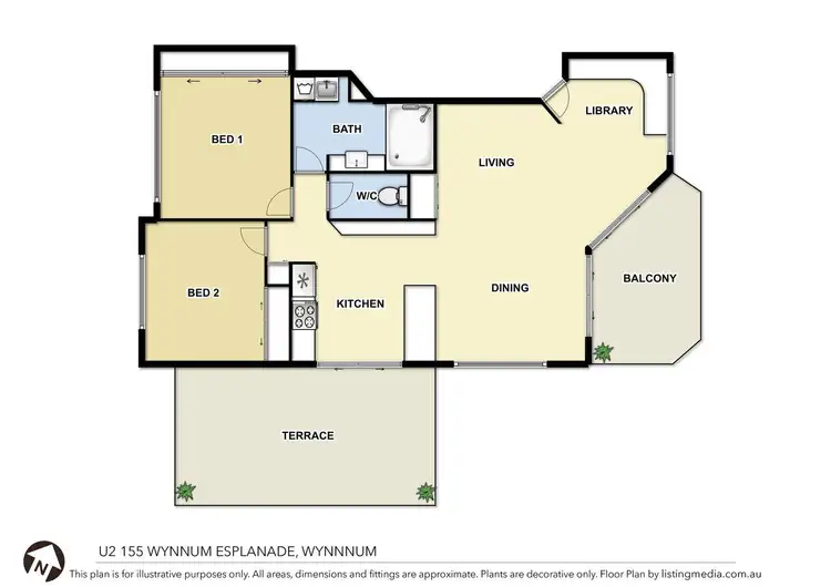 Floorplan of Homely apartment listing, 2/155 Wynnum Esplanade, Wynnum QLD 4178