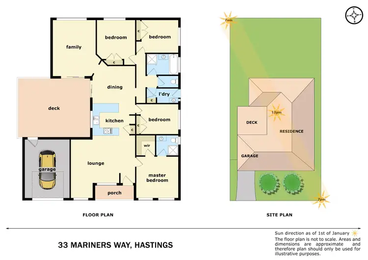 Floorplan of Homely house listing, 33 Mariners Way, Hastings VIC 3915