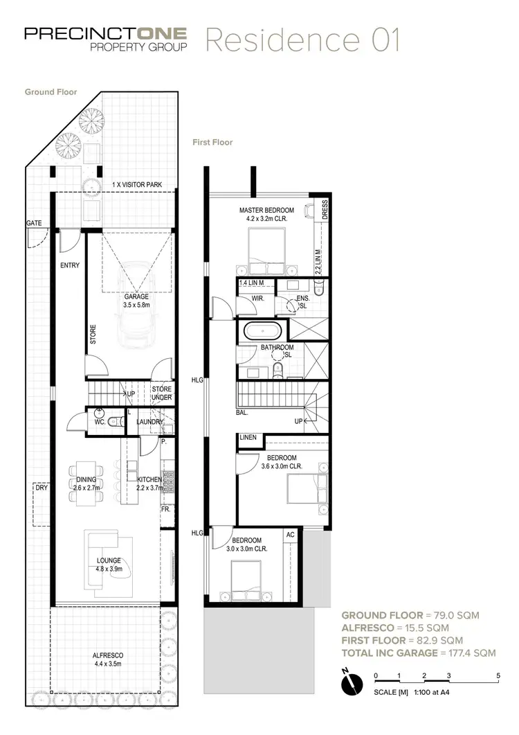 Floorplan of Homely townhouse listing, D1/2 Fry Court, Campbelltown SA 5074