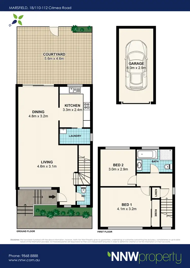 Floorplan of Homely townhouse listing, 18/110-112 Crimea Road, Marsfield NSW 2122