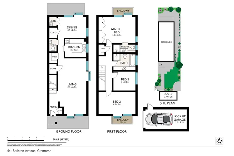 Floorplan of Homely townhouse listing, 4/1 Bariston Avenue, Cremorne NSW 2090