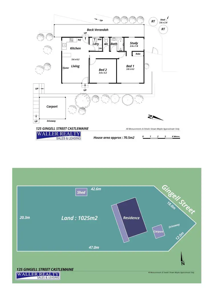 Floorplan of Homely house listing, 125 Gingell Street, Castlemaine VIC 3450
