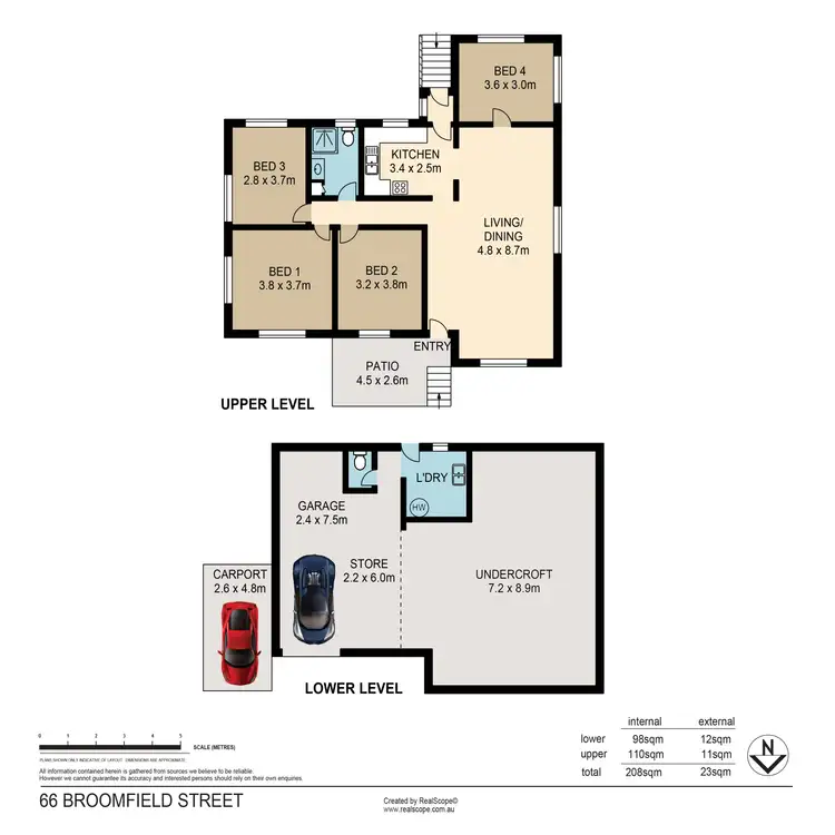Floorplan of Homely house listing, 66 Broomfield Street, Taringa QLD 4068