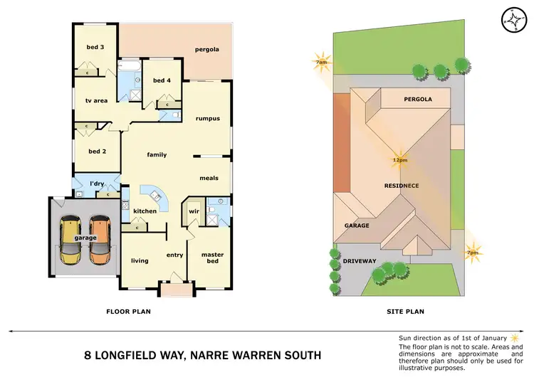 Floorplan of Homely house listing, 8 Longfield Way, Narre Warren South VIC 3805