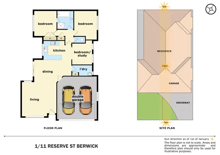 Floorplan of Homely unit listing, 1/11 Reserve Street, Berwick VIC 3806