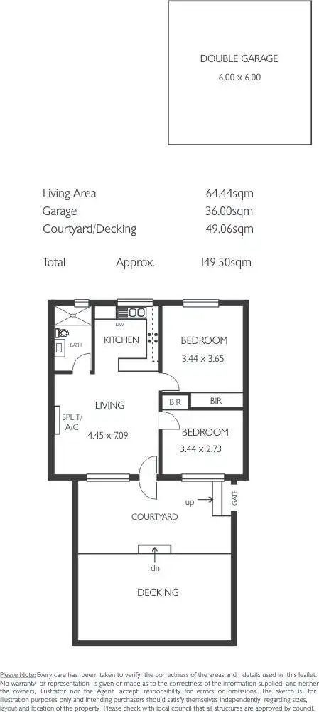 Floorplan of Homely unit listing, 1/8 Marine Street, Somerton Park SA 5044