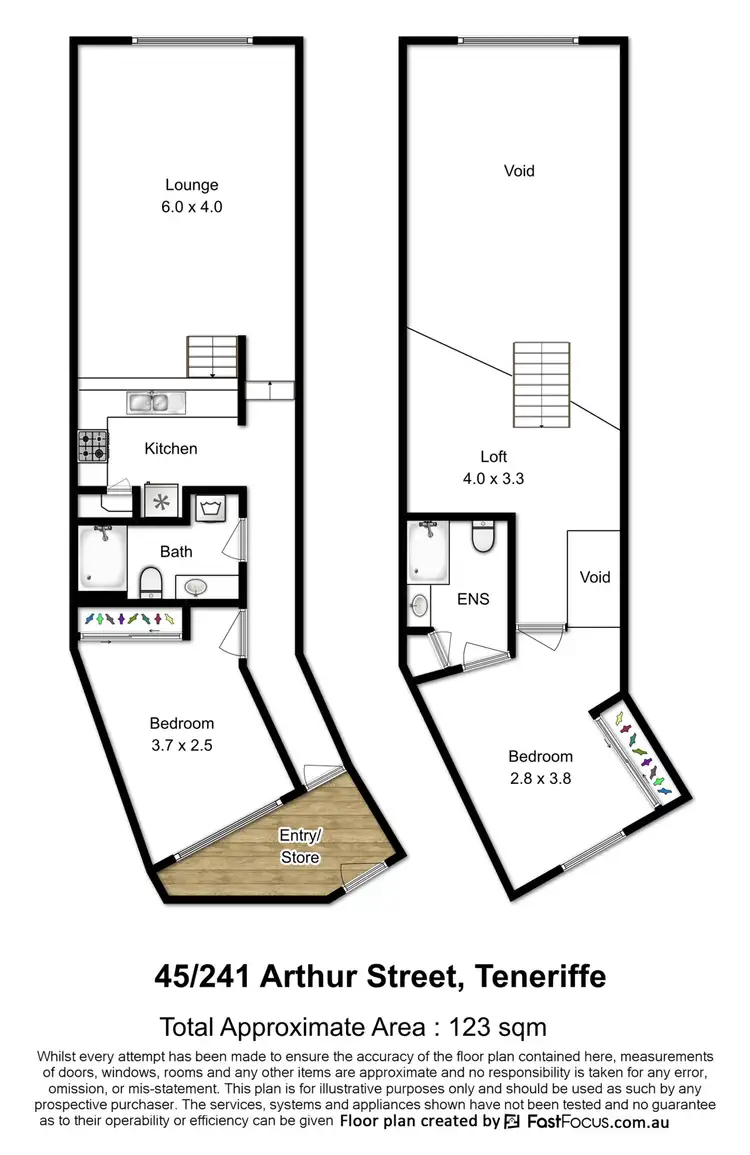 Floorplan of Homely apartment listing, 45/241 Arthur Street, Teneriffe QLD 4005