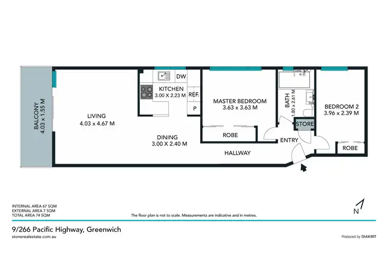 Floorplan of Homely apartment listing, 9/266 Pacific Highway, Greenwich NSW 2065