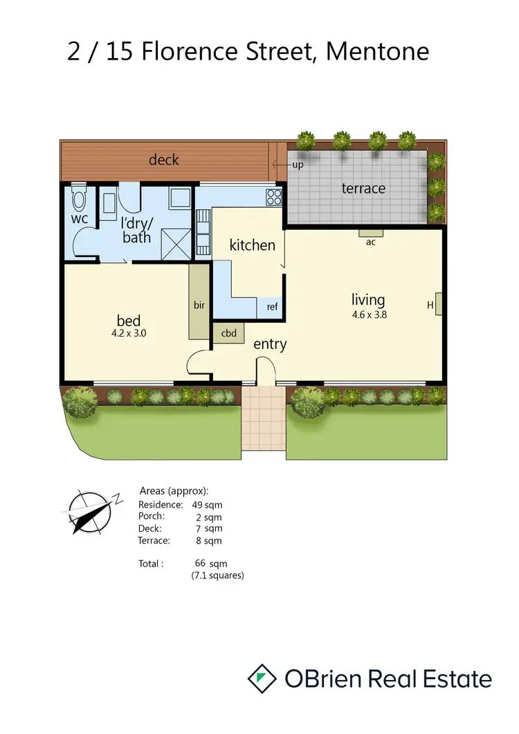 Floorplan of Homely unit listing, 2/15 Florence Street, Mentone VIC 3194