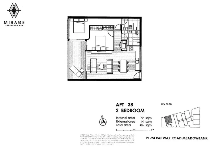 Floorplan of Homely apartment listing, 38/21-24 Railway Road, Meadowbank NSW 2114