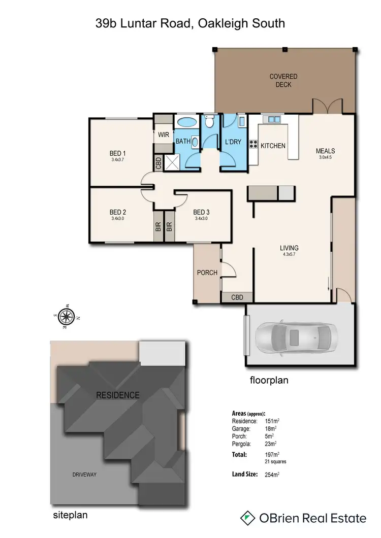 Floorplan of Homely unit listing, 39B Luntar Road, Oakleigh South VIC 3167