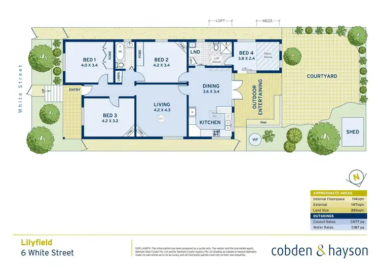 Floorplan of Homely house listing, 6 White Street, Lilyfield NSW 2040
