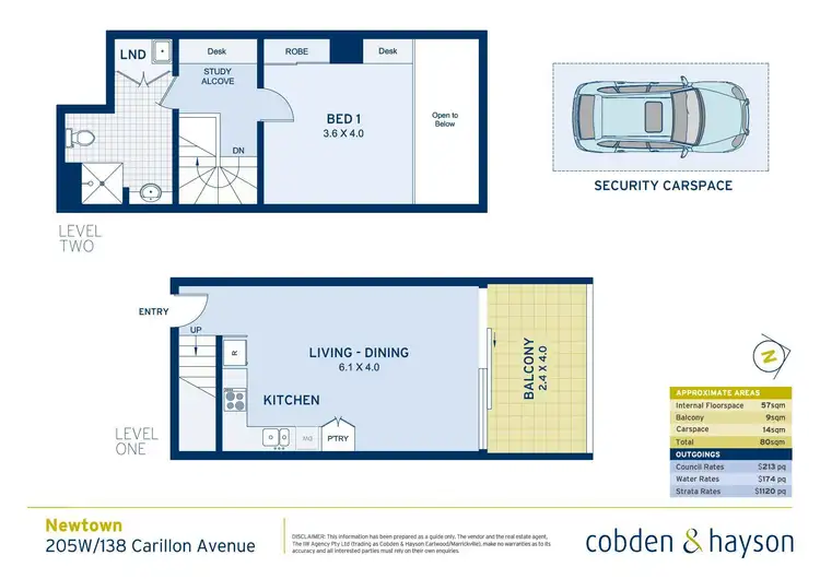 Floorplan of Homely apartment listing, 205w/138 Carillon Avenue, Newtown NSW 2042