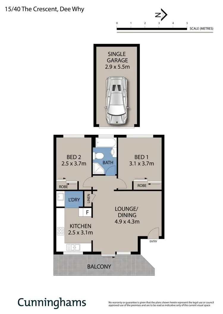 Floorplan of Homely apartment listing, 15/40 The Crescent, Dee Why NSW 2099