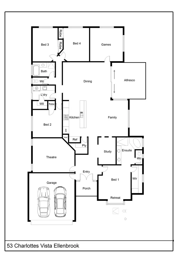 Floorplan of Homely house listing, 53 Charlottes Vista, Ellenbrook WA 6069