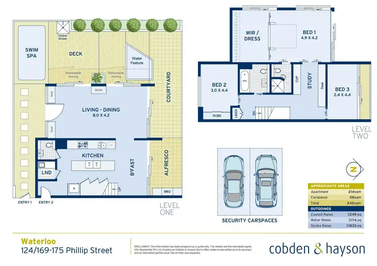 Floorplan of Homely apartment listing, 124/169-175 Phillip Street, Waterloo NSW 2017