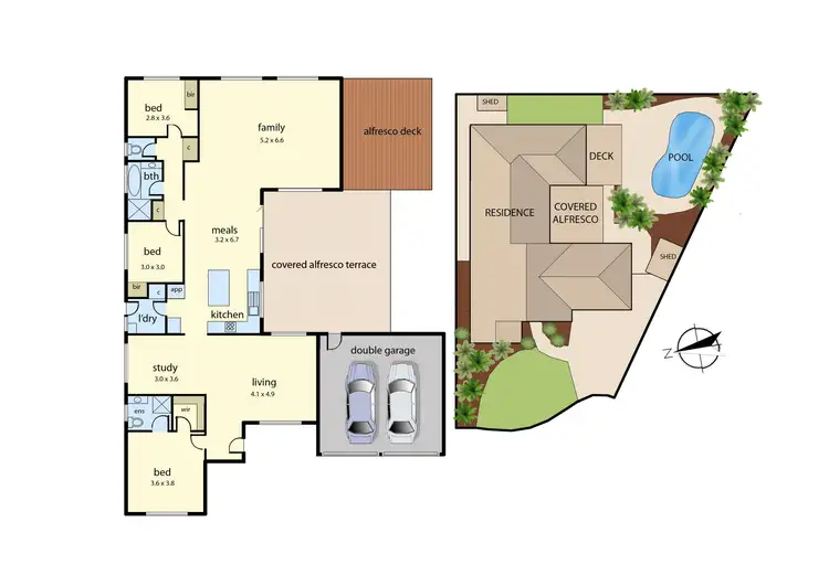 Floorplan of Homely house listing, 5 Katrina Close, Hallam VIC 3803