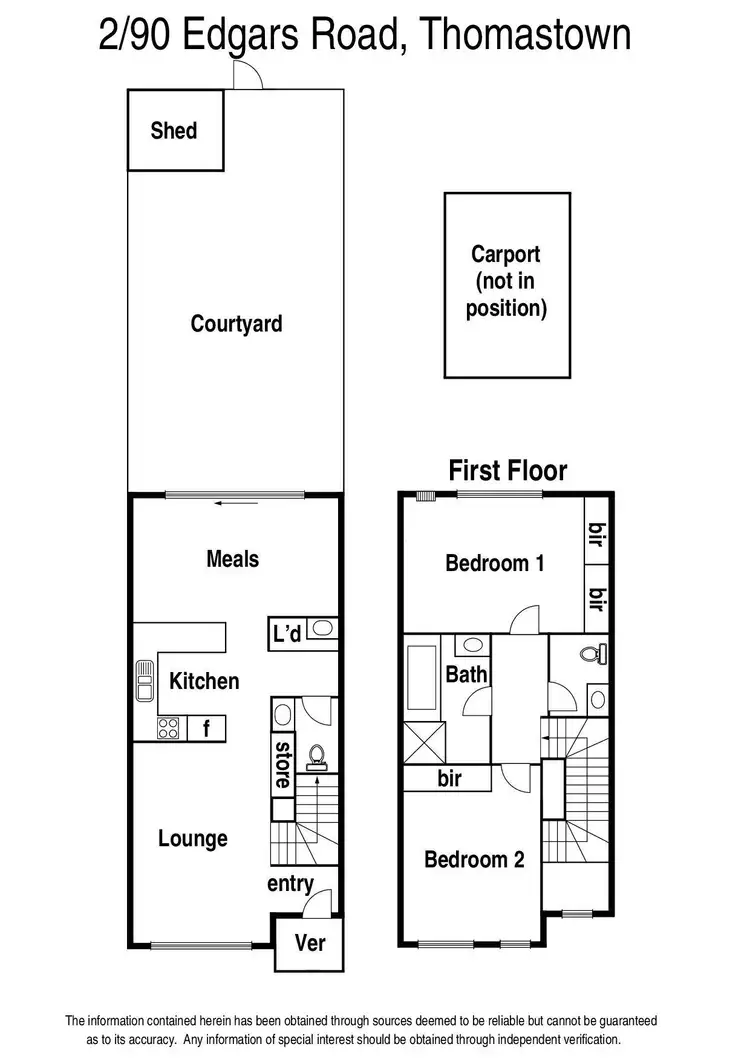 Floorplan of Homely unit listing, 2/90 Edgars Road, Thomastown VIC 3074