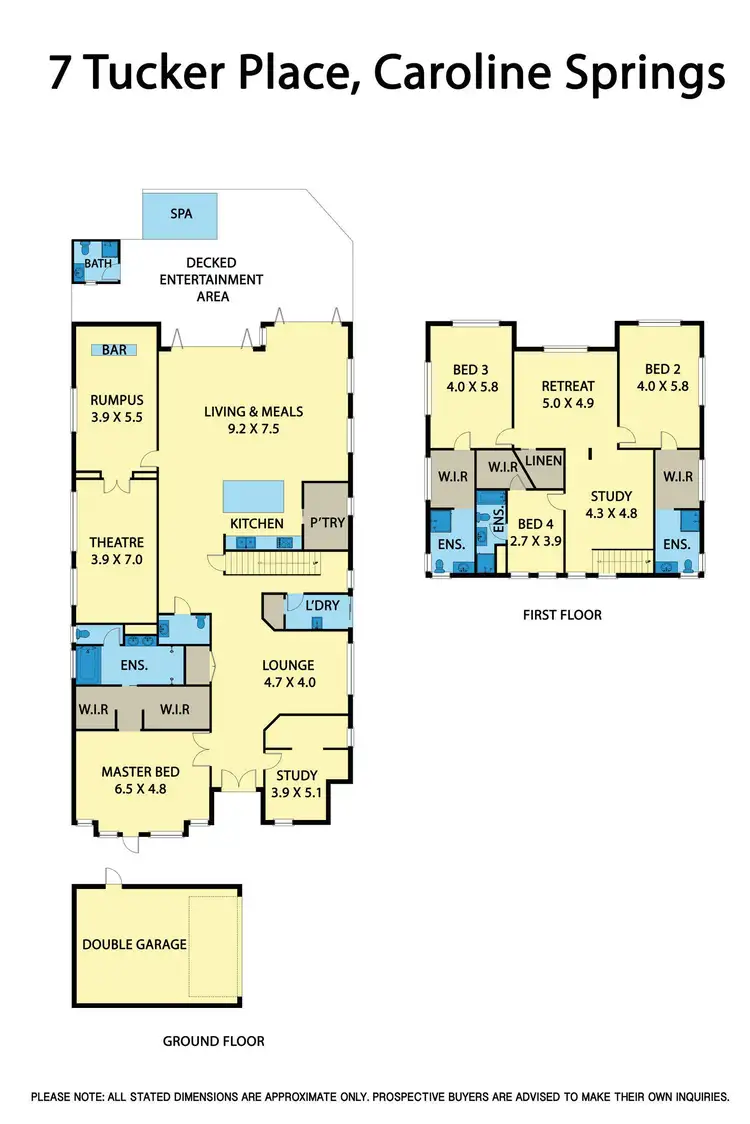 Floorplan of Homely house listing, 7 Tucker Place, Caroline Springs VIC 3023