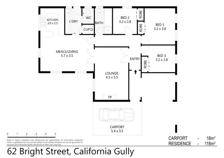 Floorplan of Homely house listing, 62 Bright Street, California Gully VIC 3556