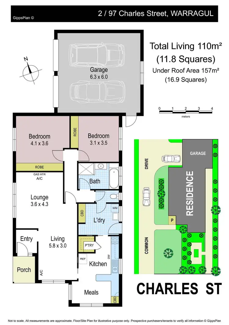 Floorplan of Homely unit listing, 2/97 Charles Street, Warragul VIC 3820
