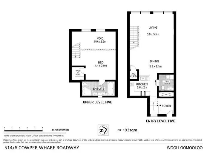 Floorplan of Homely apartment listing, 514/6 Cowper Wharf Roadway, Woolloomooloo NSW 2011