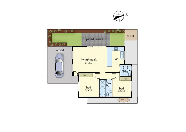 Floorplan of Homely unit listing, 7a Arnold Street, Cranbourne VIC 3977