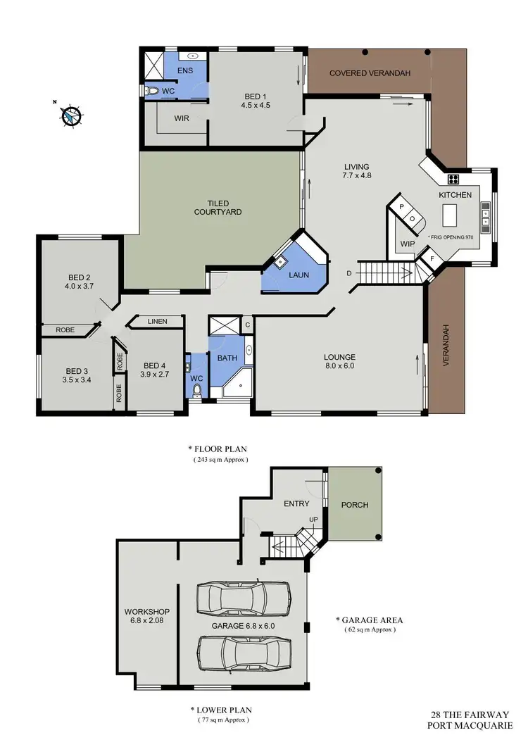 Floorplan of Homely house listing, 28 The Fairway, Port Macquarie NSW 2444