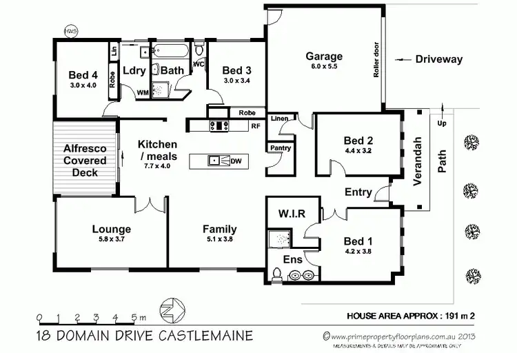 Floorplan of Homely house listing, 18 Domain Drive, Castlemaine VIC 3450