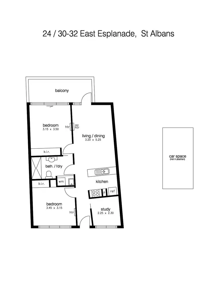 Floorplan of Homely apartment listing, 24/30-32 East Esplanade, St Albans VIC 3021