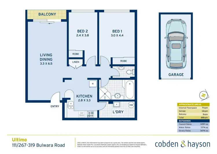 Floorplan of Homely apartment listing, 111/267-319 Bulwara Road, Ultimo NSW 2007