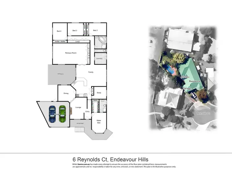 Floorplan of Homely house listing, 6 Reynolds Court, Endeavour Hills VIC 3802