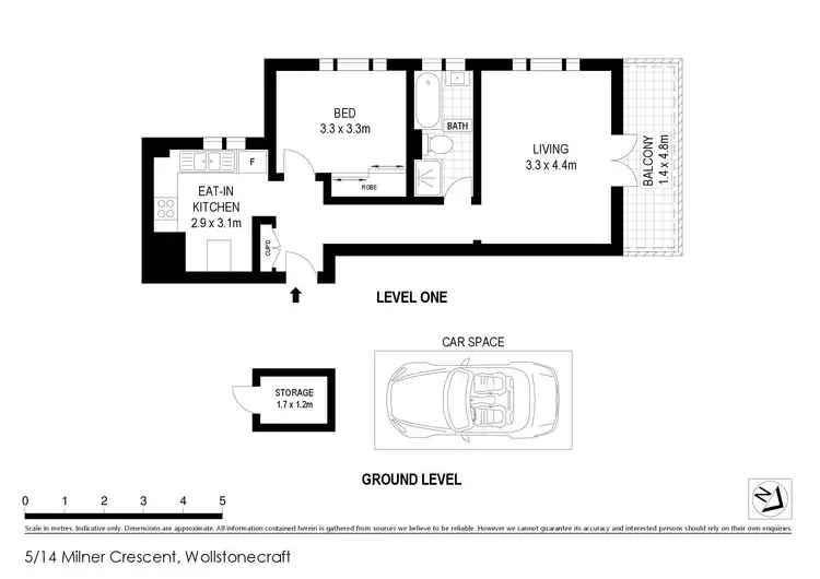 Floorplan of Homely apartment listing, 5/14 Milner Crescent, Wollstonecraft NSW 2065
