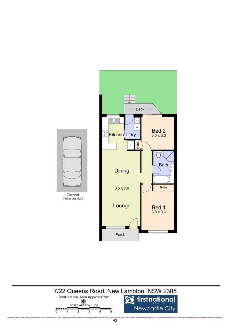 Floorplan of Homely unit listing, 7/22 Queens Road, New Lambton NSW 2305