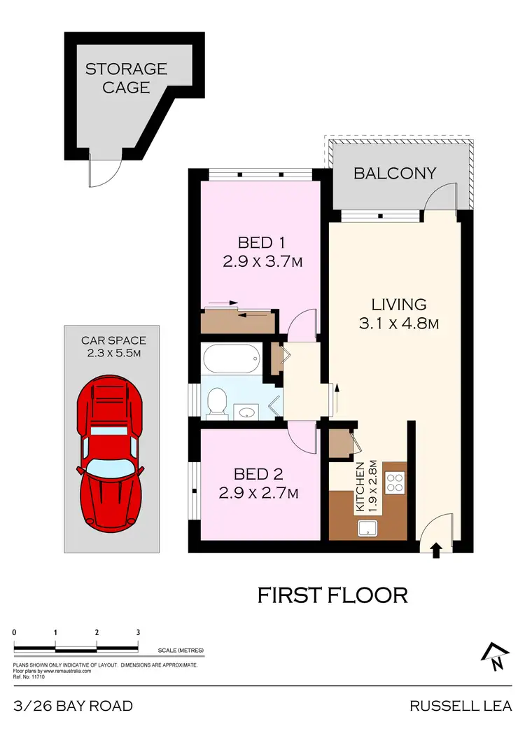 Floorplan of Homely apartment listing, 3/26 Bay Road, Russell Lea NSW 2046