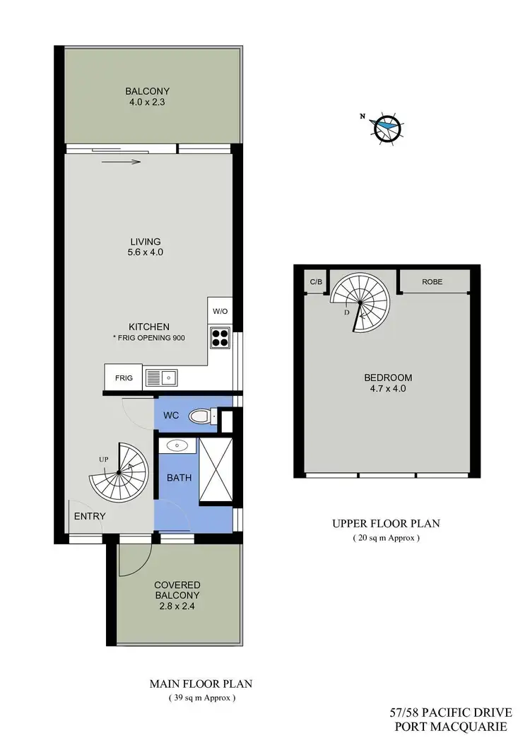 Floorplan of Homely unit listing, 57/58 Pacific Drive, Port Macquarie NSW 2444