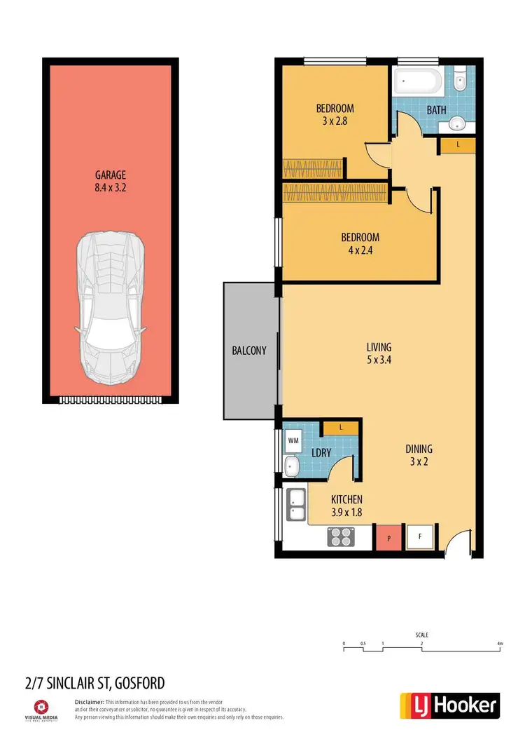 Floorplan of Homely unit listing, 2/7 Sinclair Street, Gosford NSW 2250