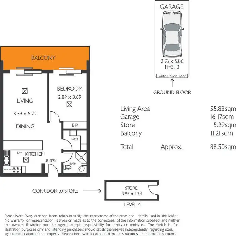 Floorplan of Homely apartment listing, 403/160 Fullarton Road, Rose Park SA 5067