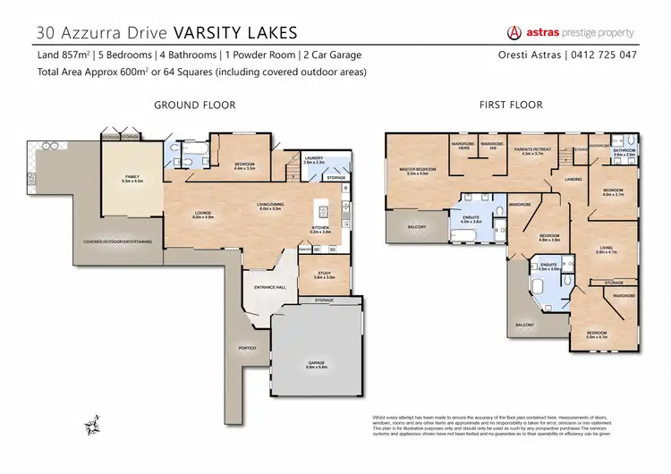 Floorplan of Homely house listing, 30 Azzurra Drive, Varsity Lakes QLD 4227