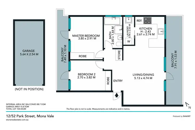 Floorplan of Homely apartment listing, 12/52 Park Street, Mona Vale NSW 2103
