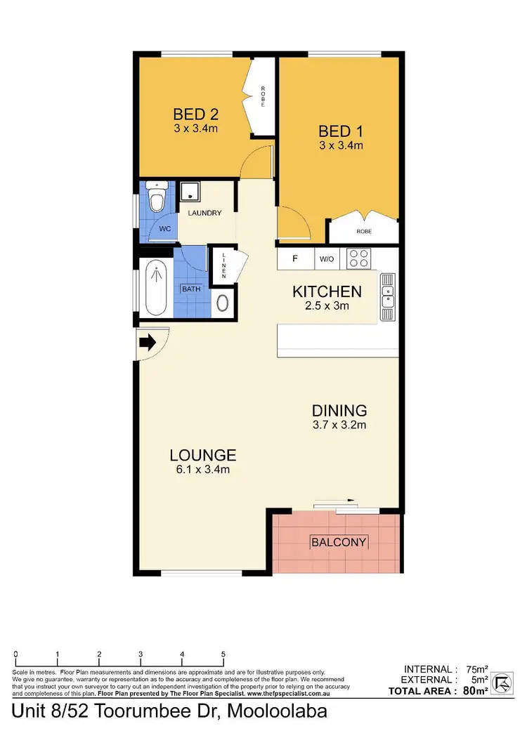Floorplan of Homely unit listing, 8/52 Toorumbee Drive, Mooloolaba QLD 4557