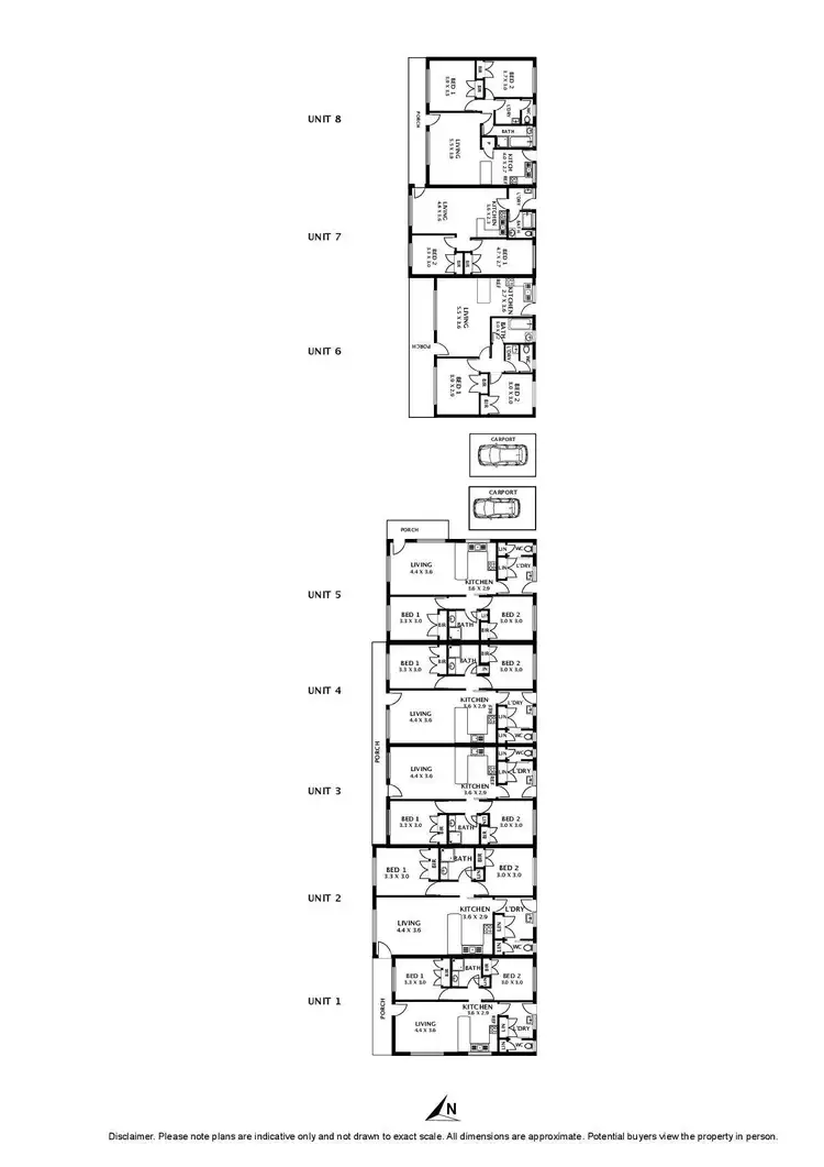 Floorplan of Homely block of units listing, 1-8/159 O'shanassy Street, Sunbury VIC 3429