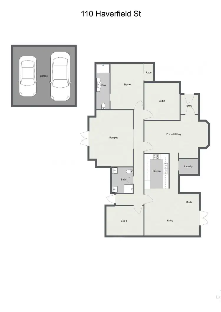 Floorplan of Homely house listing, 110 Haverfield Street, Echuca VIC 3564