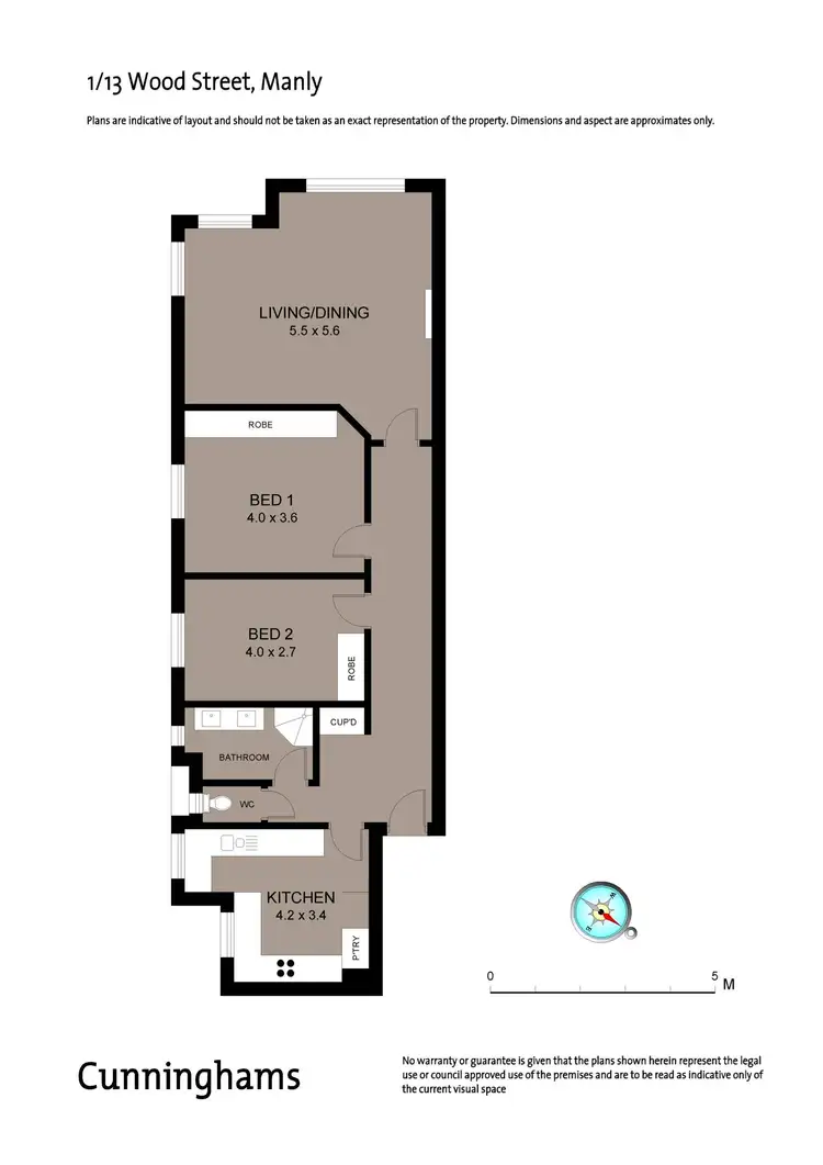 Floorplan of Homely unit listing, 1/13 Wood Street, Manly NSW 2095