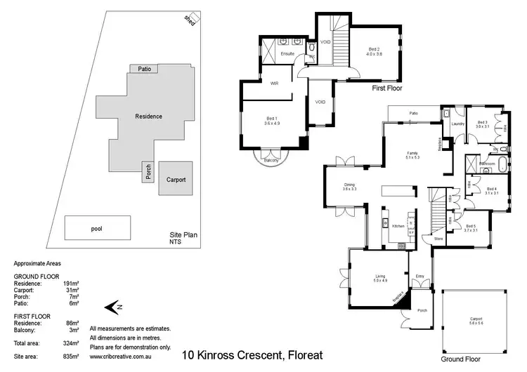 Floorplan of Homely house listing, 10 Kinross Crescent, Floreat WA 6014