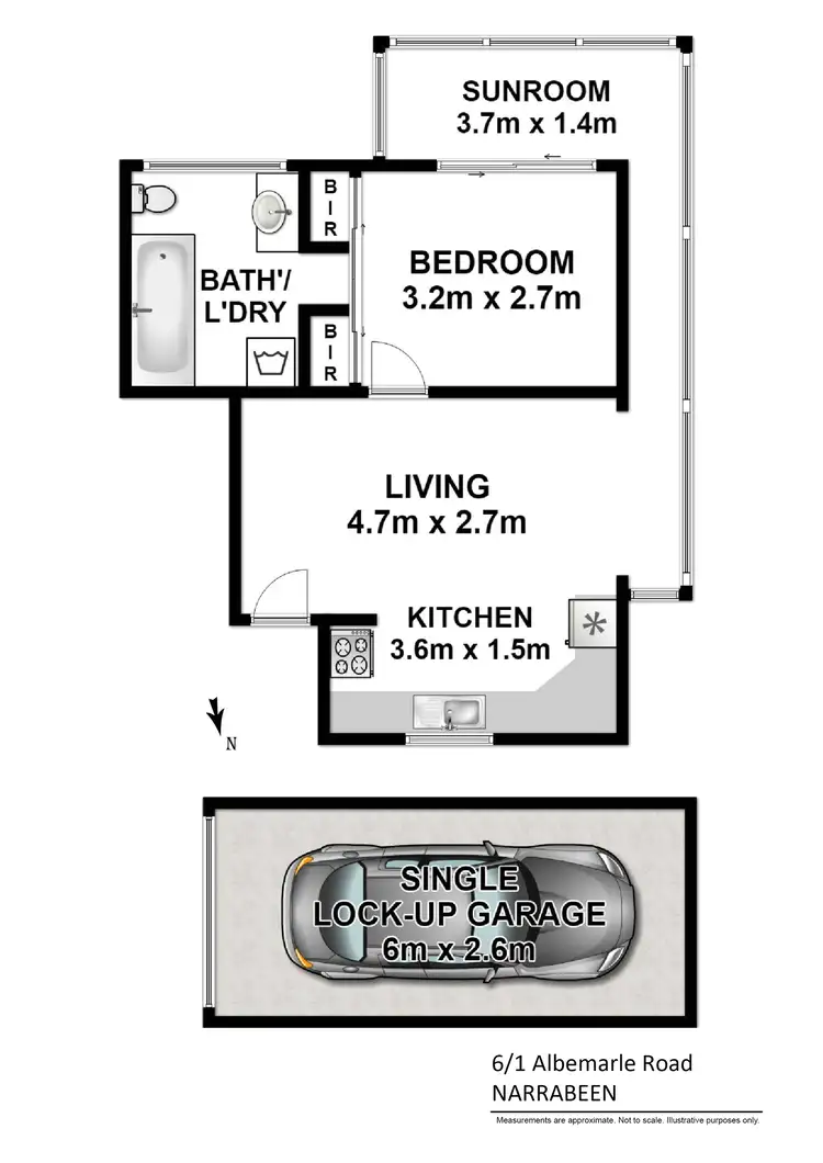 Floorplan of Homely apartment listing, 6/1 Albermarle Street, Narrabeen NSW 2101