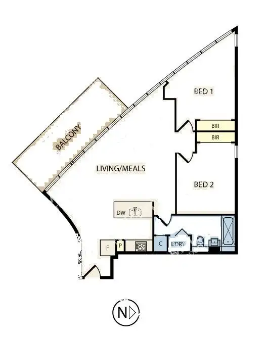 Floorplan of Homely apartment listing, 501/55 Queens Road, Melbourne VIC 3004